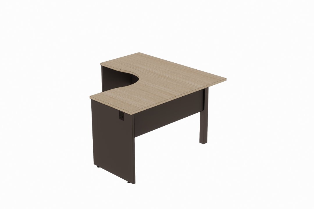 Mesa de escritório em L ergonômica com pé painel Versatile